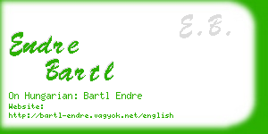 endre bartl business card